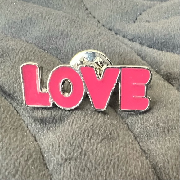 Jewelry - Pink Enameled “LOVE” Pin Brooch